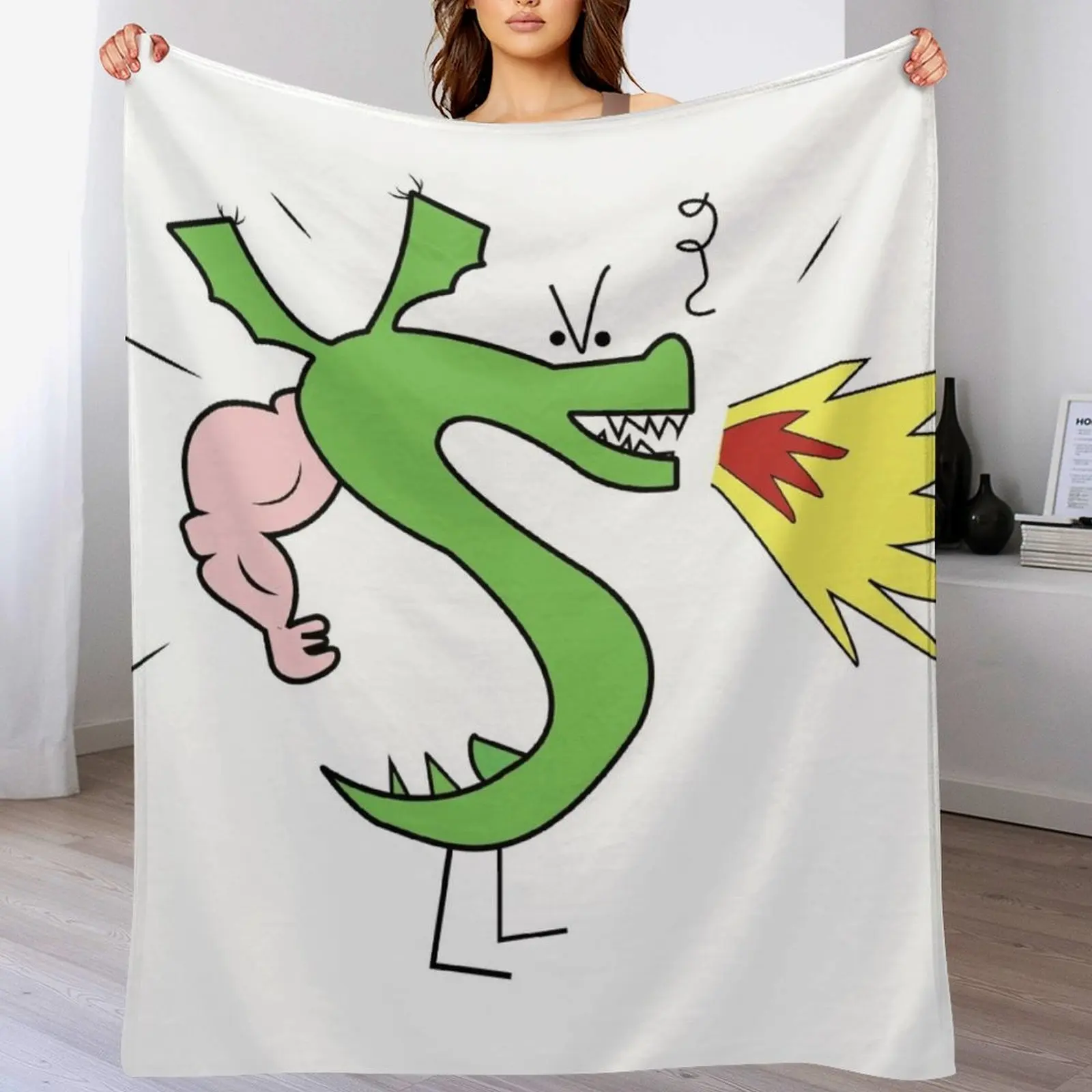 

Trogdor Cute Dragon Homestar Runner Throw Blanket Elegant Warm Throw Blanket for Hotel Home
