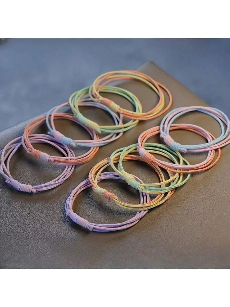 

20PCS Premium High Elastic Hair Ties, Macaron Color Hair Scrunchies, No Crease Hair Bands for All Hair Types