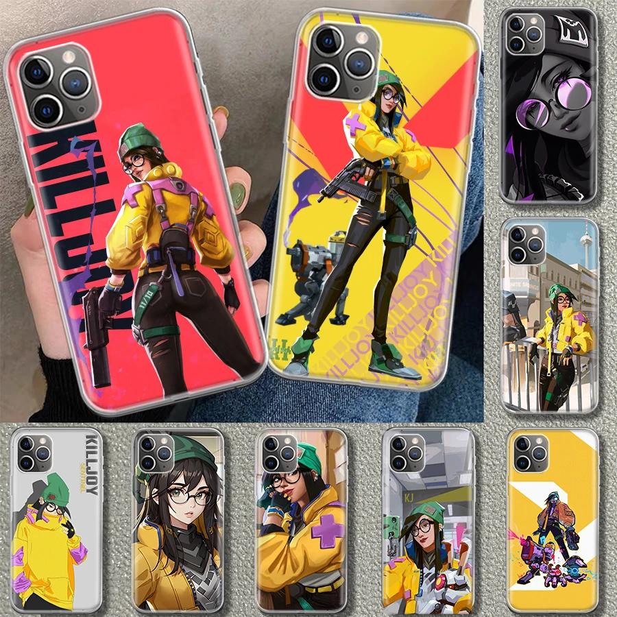 Valorant Killjoy Phone Case Cover for iPhone 11 12 13 14 15 16 Pro Max Apple X XS XR 7 Plus 8 + Art Customized Fundas 11 14 13 1