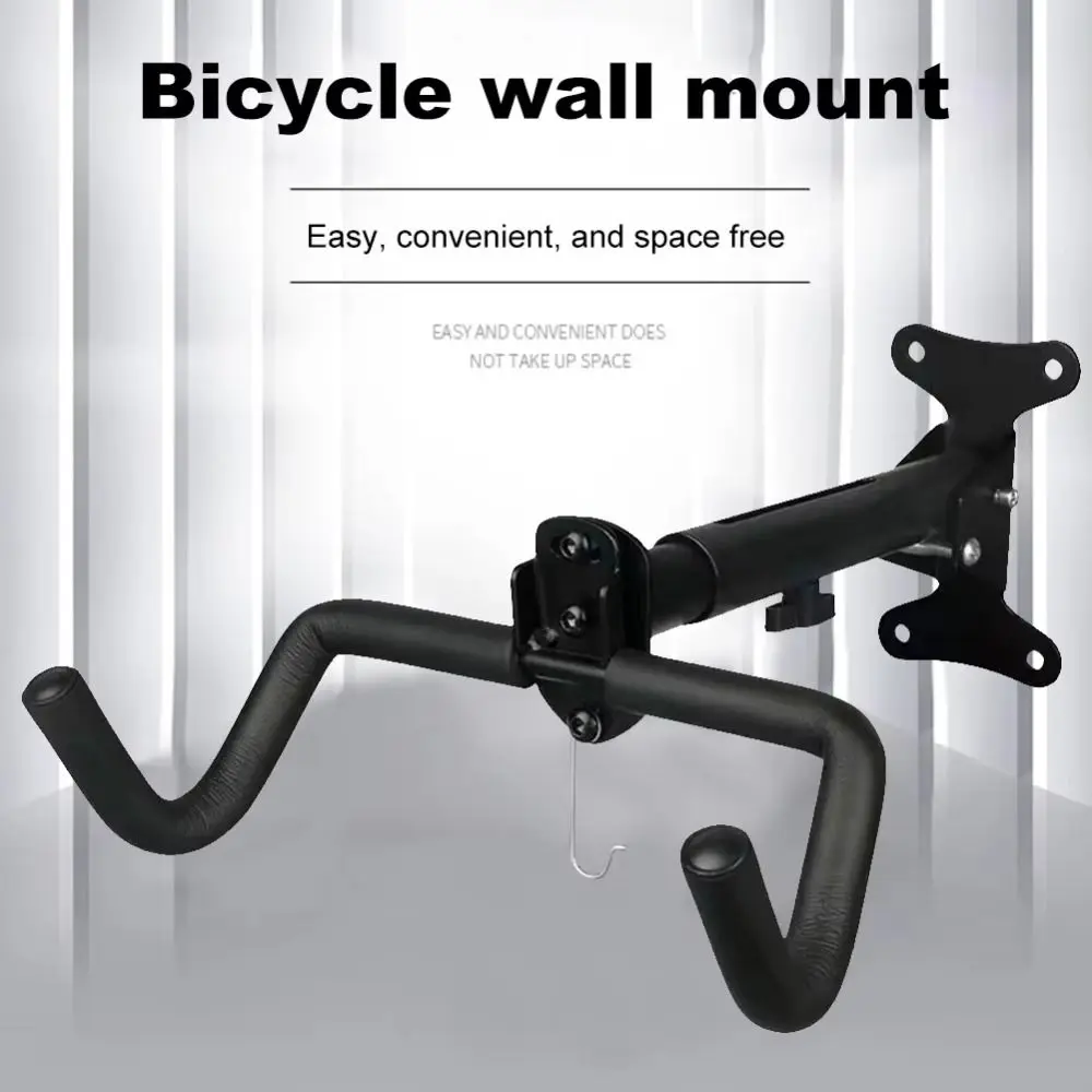 

Foldable Design Bike Wall Mount Rack Adjustable Thickened Wall Hook Rack Wall Mounted Load-bearing MTB Rack Bike Storage