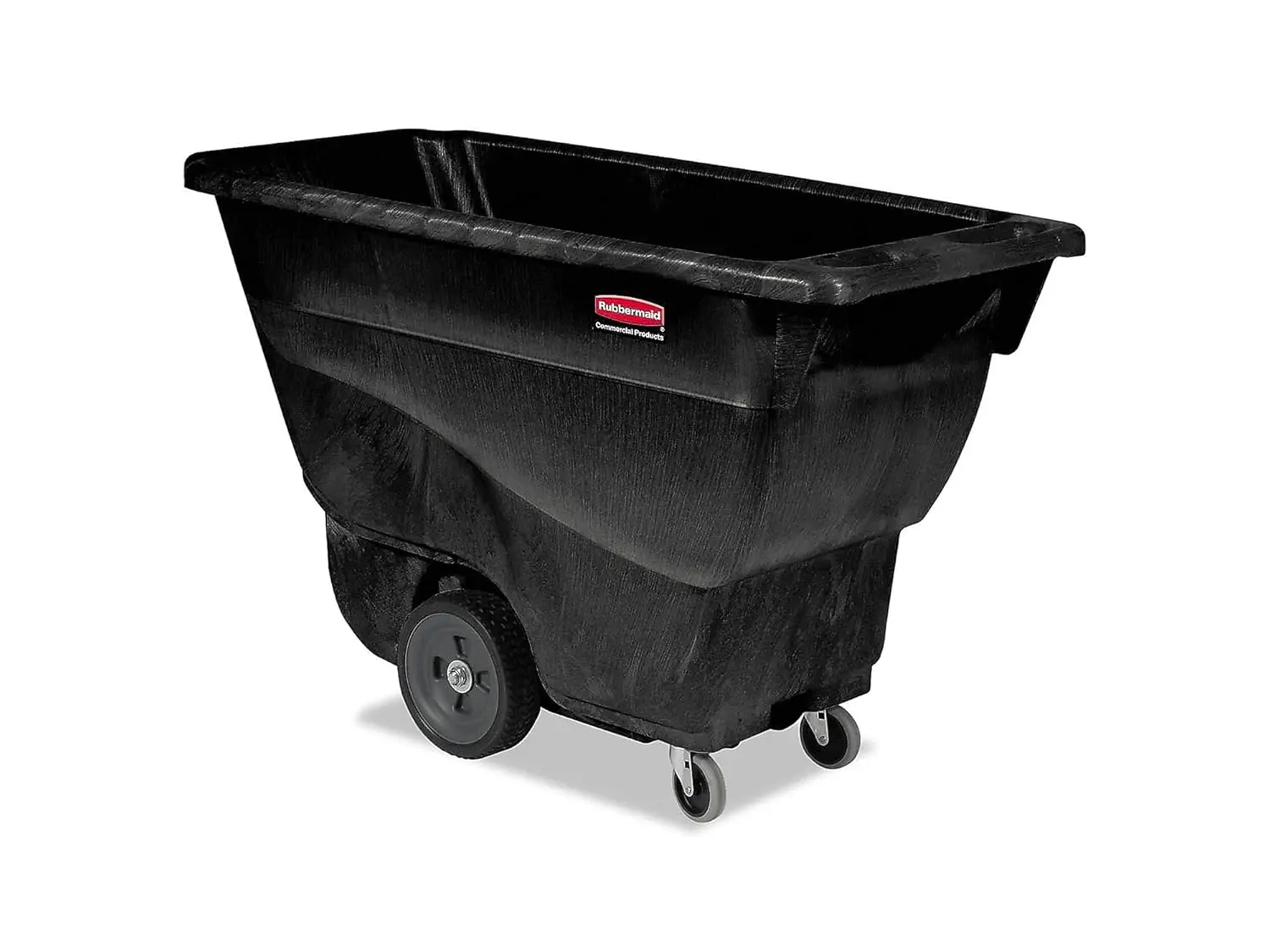 Tilt Dump Truck, 450 lbs 1/2 Cubic Yard Heavy Load Capacity with Wheels, Trash Recycling Cart, Black