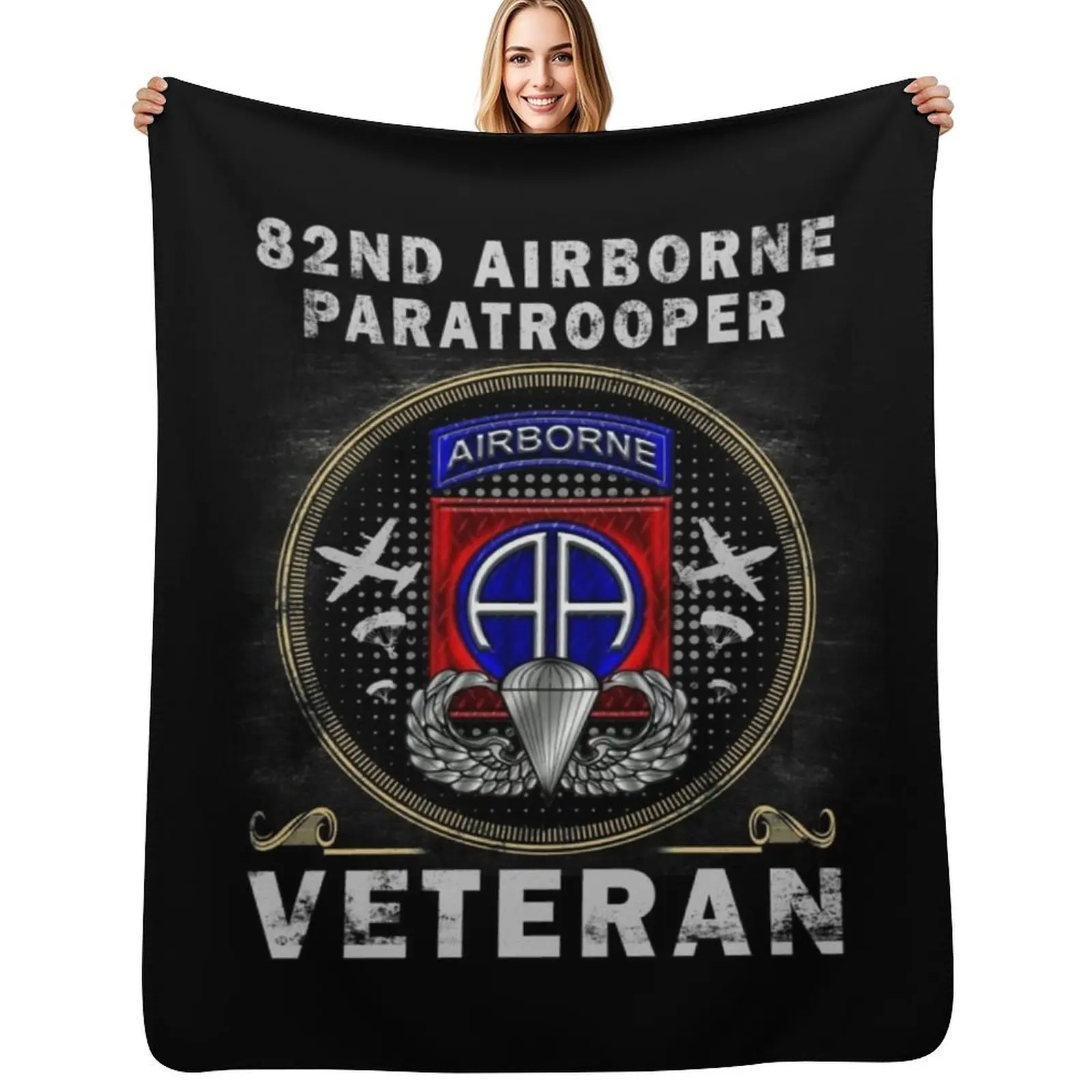 

82nd Airborne Paratrooper Veteran Throw Blanket Luxury Designer Comforter manga for babies Blankets