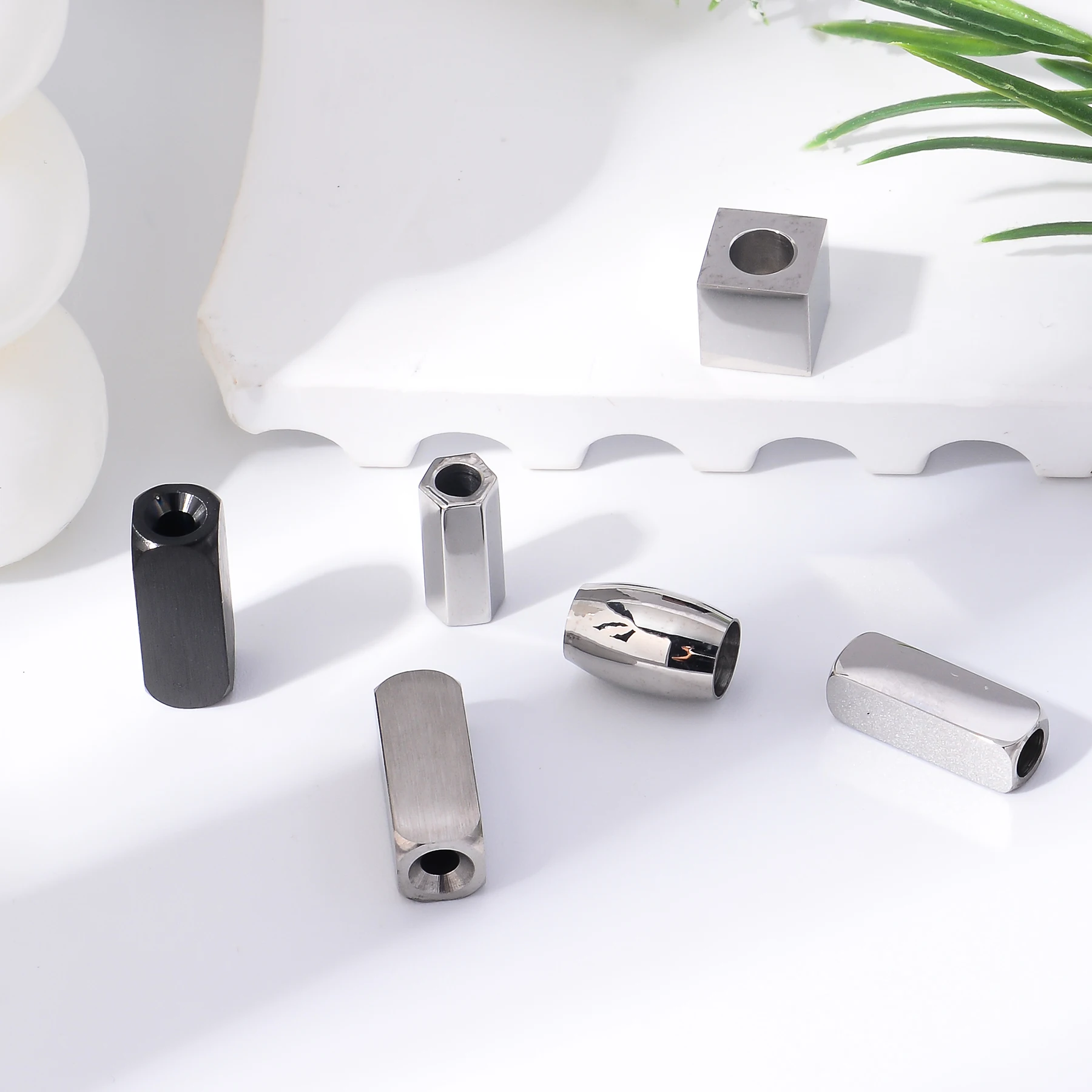 

10 шт./лот, оптовая продажа, бусины-разделители из нержавеющей стали с отверстием 2 мм-5 мм для ожерелья ручной работы, браслета, аксессуары для изготовления ювелирных изделий своими руками