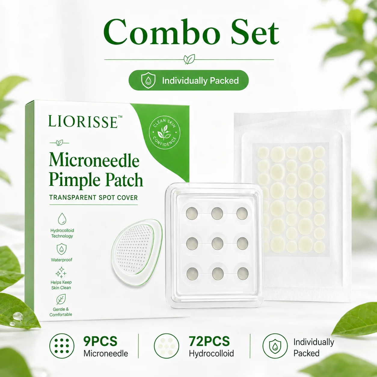 81PCS Assorted Pimple Patch Set White Round Pimple Patches Mixed Pack Invisible Makeup Skin Cover Stickers for Face