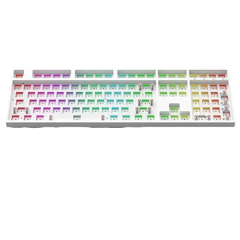 HJS YG108 Mechanical Keyboard Kit Customized RGB Three Mode Wired Wireless Hot Swap Diy PC Gamer Accessories Office Gift VS F108