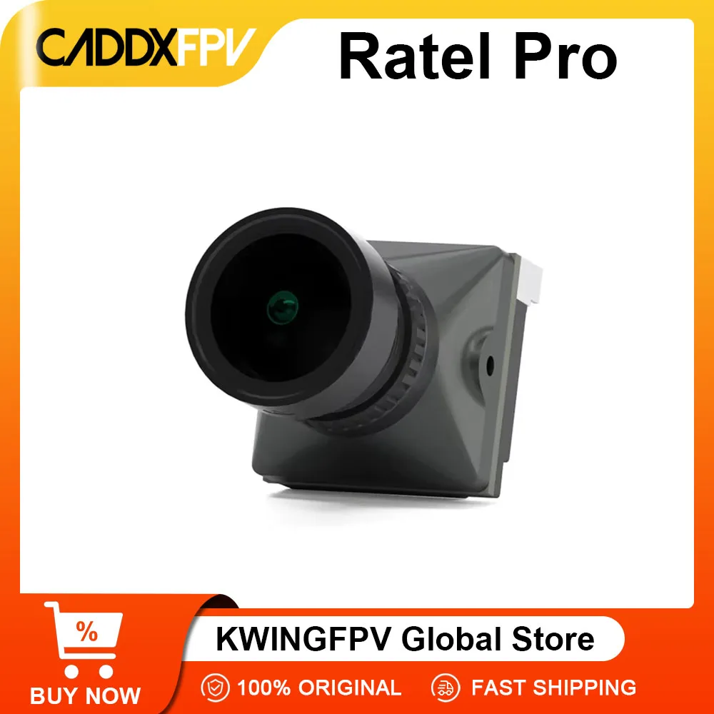CADDXFPV Ratel Pro Analog Camera 2.1mm Lens 16:9/4:3 NTSC/PAL Switchable Micro FPV Camera Drone Quadcopter - image 1 of 6