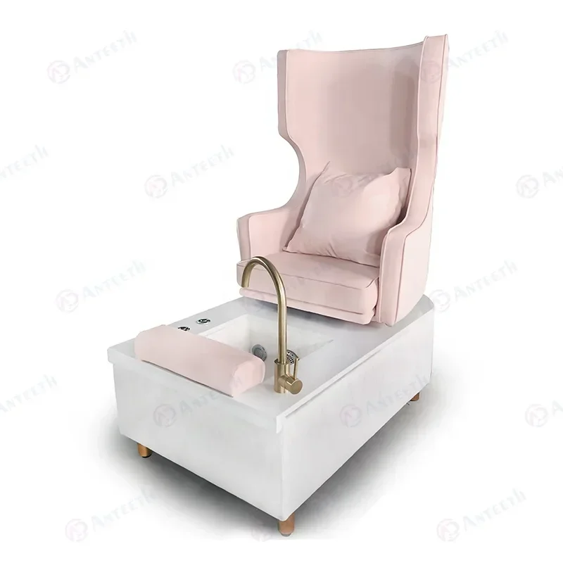 Luxury Nail Pedicure Spa Salon Furniture Pink Color Pedicure Stations Massage Pedicure Chair