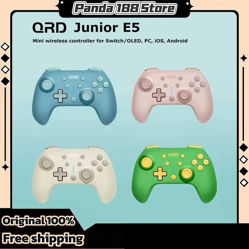 Qrd Junior E5 Mini Wireless Controller For Switch/Oled/Lite Pc Ios Android Portable Children'S Gamepads Spare Joystick Switch