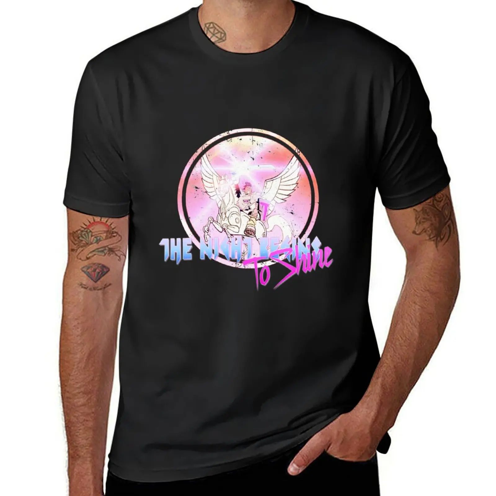 

Cyborg -Night begins to Shine T-Shirt baggy shirts cute tops Louboutins mens shirts graphic tee