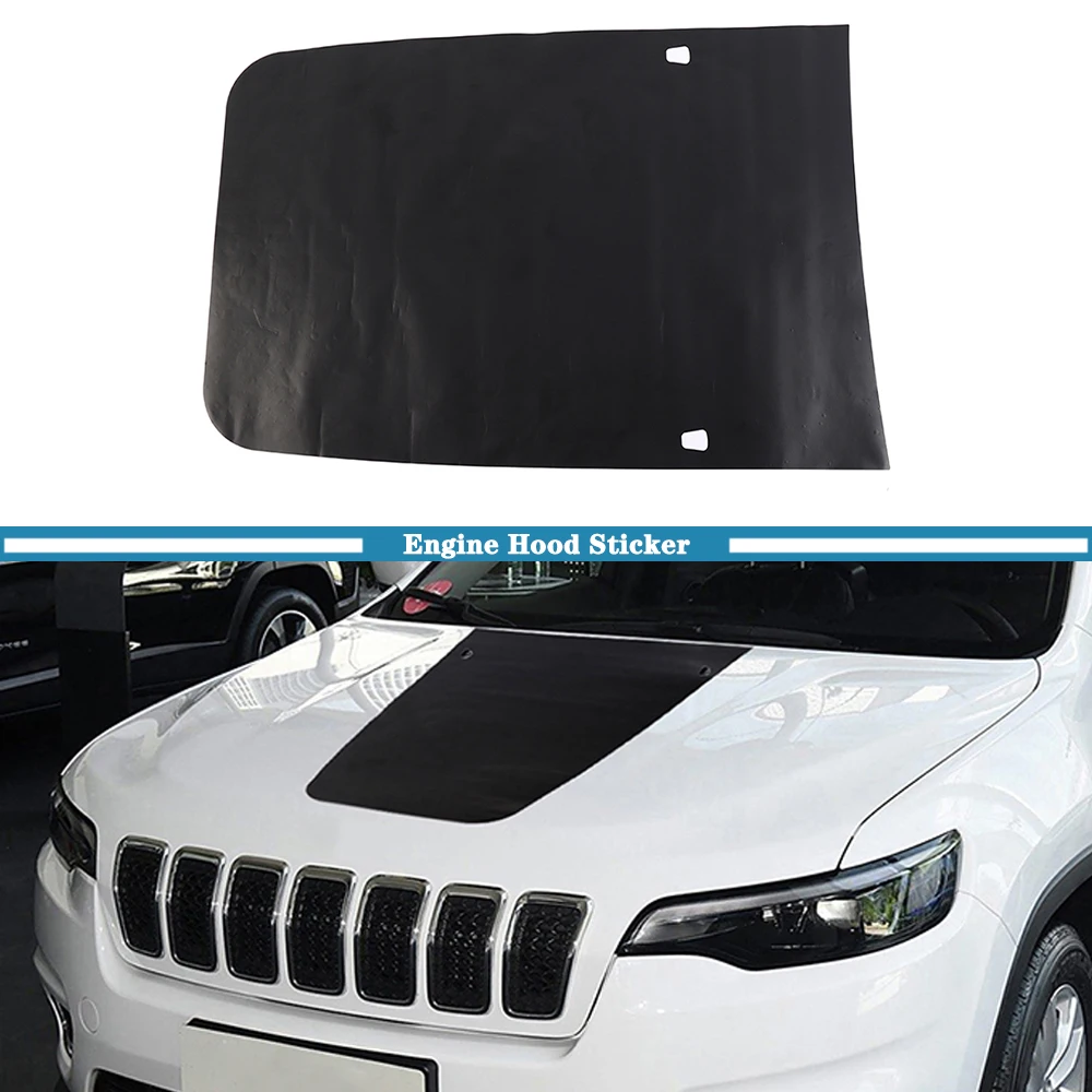 Car Engine Hood Center Decorative Sticker for Jeep Cherokee 2014 2015 2016 2017 2018 2019 2020 2021 2022 2023 Exterior Accessory