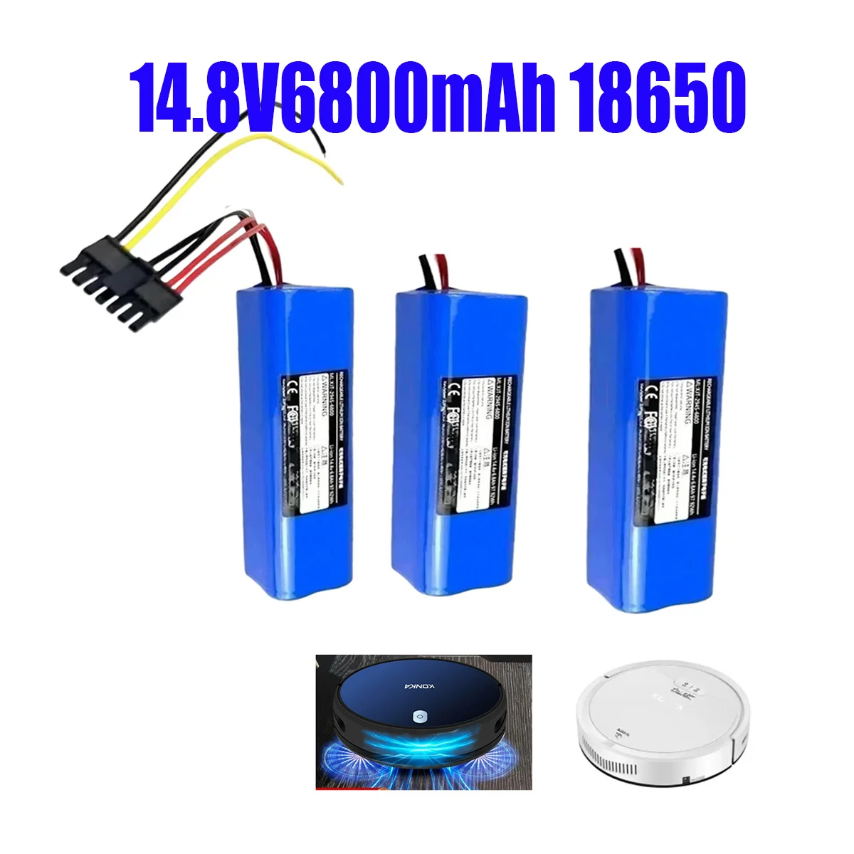 

NEW 14.8V 6800MAh INR18650 MH1-4S2P-300S battery de Robot para Cecotec Conga 6090 5490 5090 Aspiradora Robótica kgxc-801