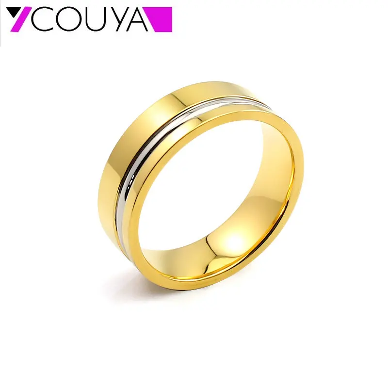 New Designer luxury Stainless Steel Rings Big discount promotion ring Hiphop Punky Jewelry gold ring 6mm chain ring