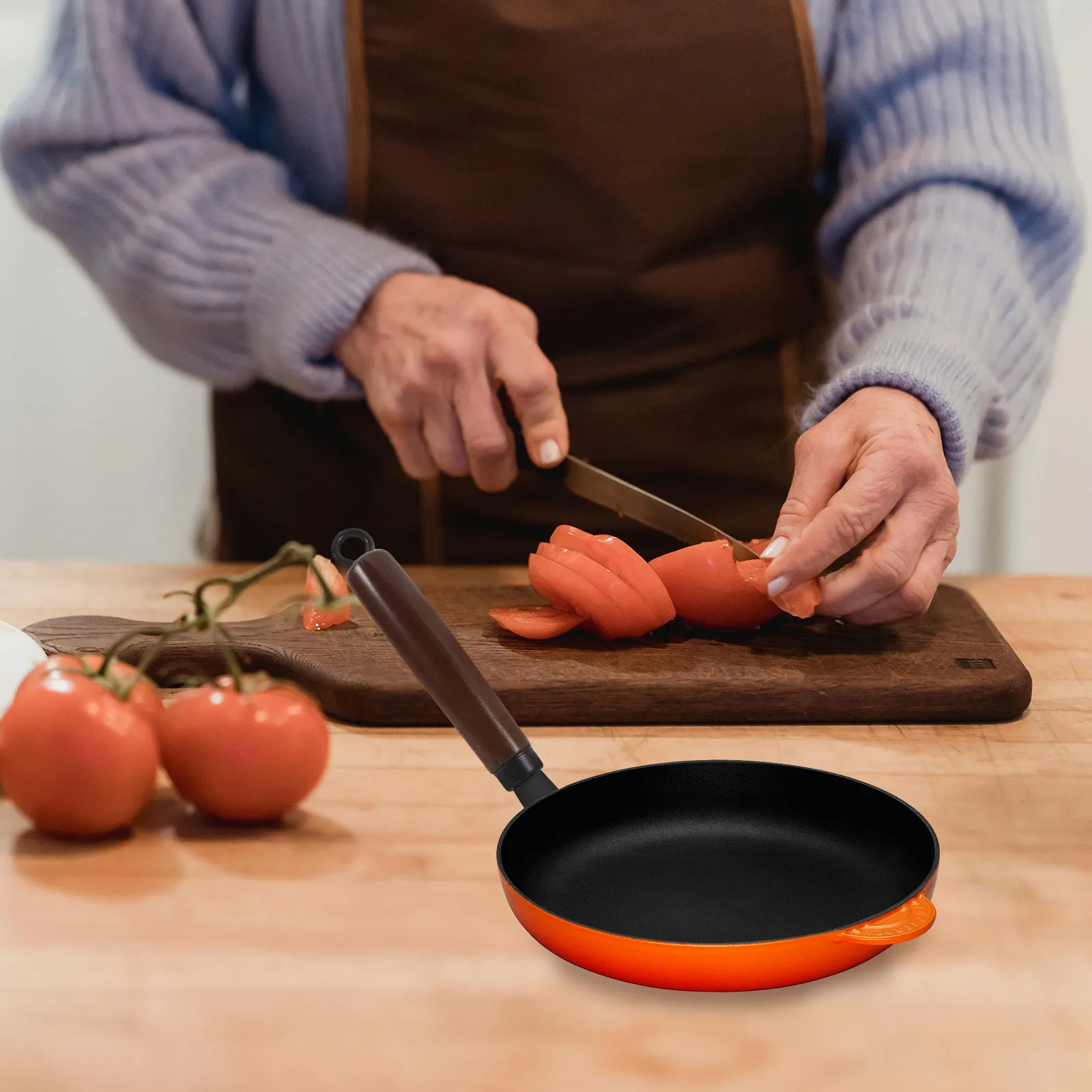 

Wok Replacement Kitchen Pot Heavy Iron Detachable Anti-Scald Cookware Accessories Solid Wood Heat Resistant Nonslip Spatula