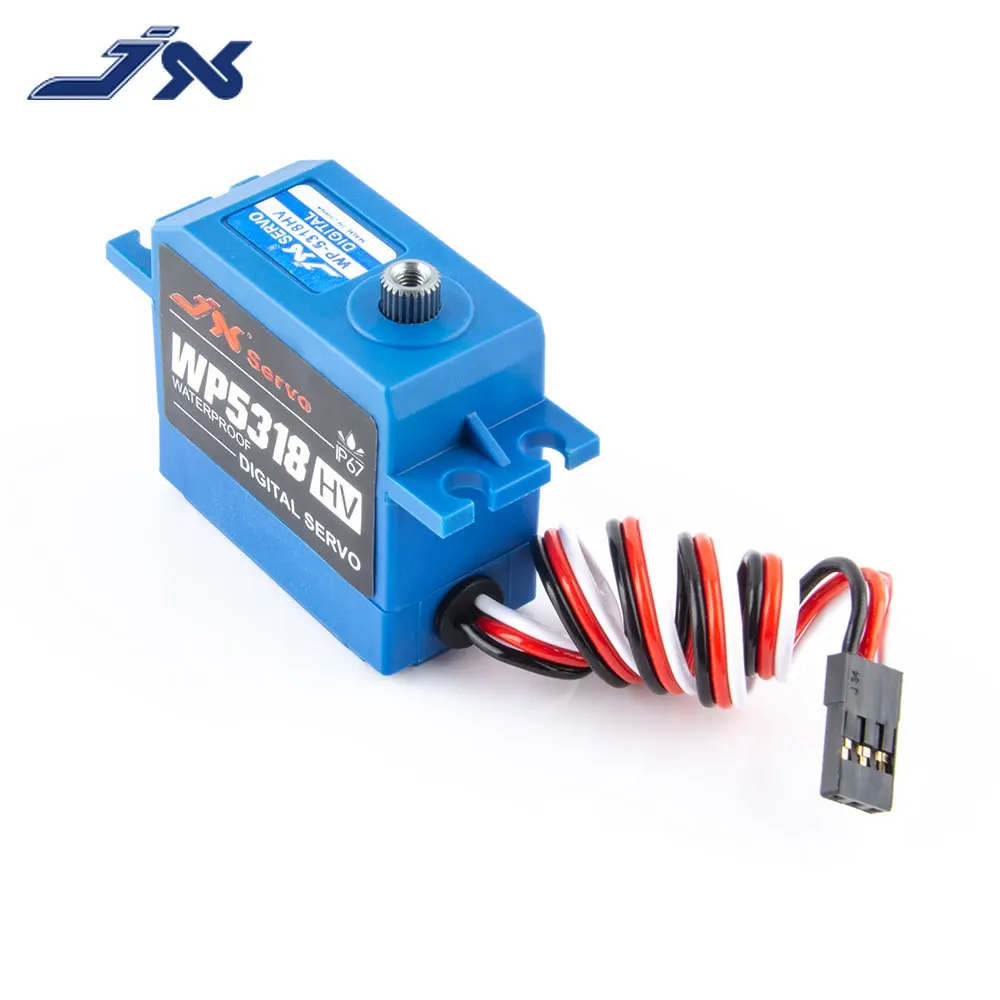 JX WP5318HV 18 كجم مقاوم للماء أجهزة رقمية ميتال جير 25T عزم دوران عالي محرك بقلب لسيارة RC روبوت الطائرة بدون طيار قارب عربات التي تجرها الدواب الزاحف TRX-4