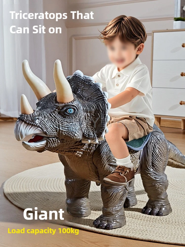 85cm Super Big Dinosaur Model Toys Brachiosaurus Triceratops Mount Scooter Dinosaur Worlds Toy Can Bearing100kg for Kid Boy Gift