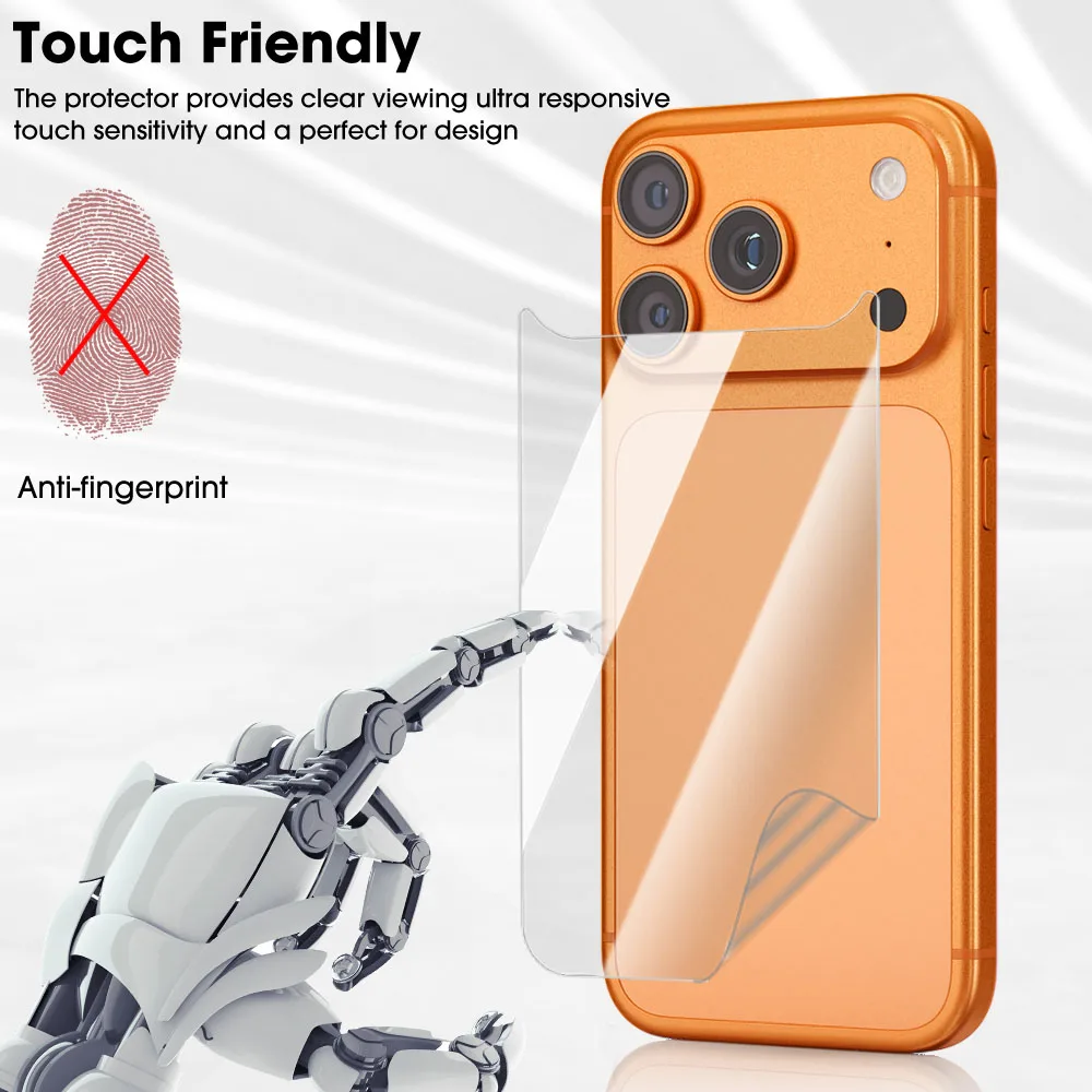 1/5 قطعة آيفون 17 عودة هيدروجيل فيلم آيفون 17 الهواء برو ماكس لينة المضادة للخدش واضح حامي الشاشة آيفون 17Air 17PM