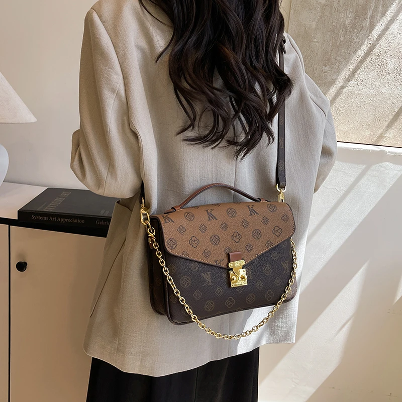 

Модная модная сумка через плечо с классической кожей и буквенным логотипом Superstar Vibe