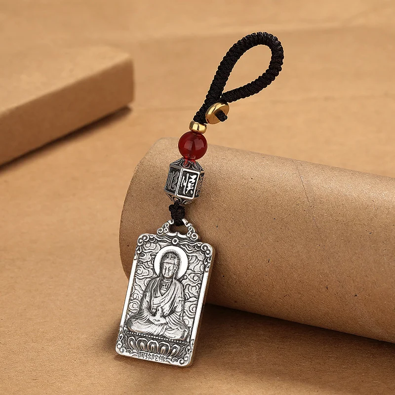 Vintage Relief Eight Guardians Buddha Car Pendants For Men Trendy Twelve Zodiac  Keychain Male Amulet Accessories Women Gift