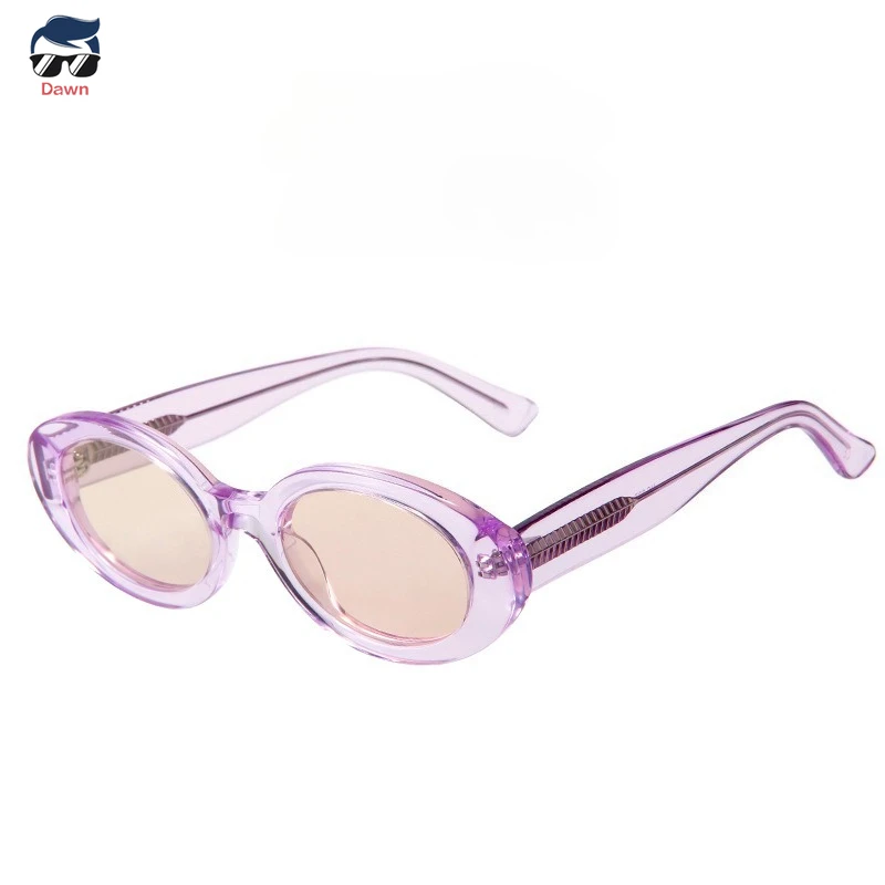 

Fashion Sunglasses Women Retro Vintage Classic Oval Small Frame Flat Top Sun Glasses Candy Color Street Shot Plate Female Shades