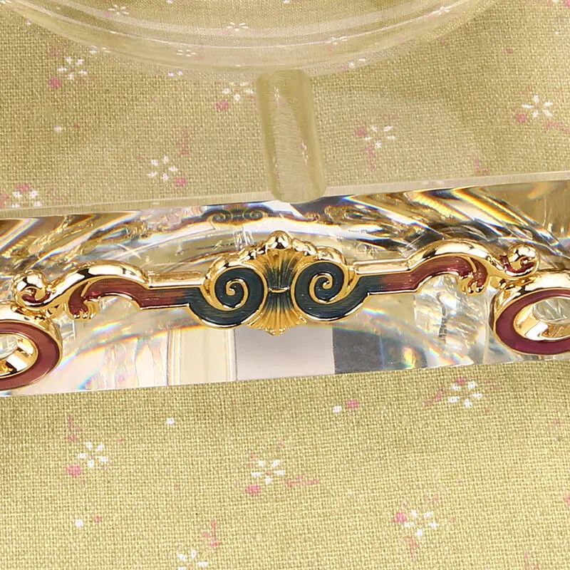 منفضة سجائر كبيرة من الزجاج الكريستالي ذات سعة كبيرة، زخرفة فاخرة راقية في غرفة المعيشة والمكتب #2