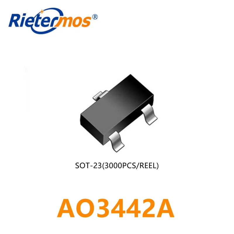 3000pcs AO3442 AO3442A    N-CHANNEL 100V1A  SOT23 MADE IN CHINA