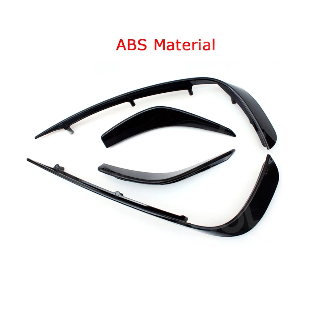 Koolstofvezel Mistlamp Strips Voorbumper Air Vent Fin Canards Trim ABS Voor Benz GLA Klasse X156 GLA200 GLA260 GLA45 2014-2017