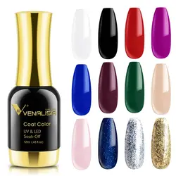 Venalisa Nail Gel Polish 12ml Glitter Platinum Color Gel Polish Super Texture Soak Off UV LED Full Coverage Gel Nail Varnish