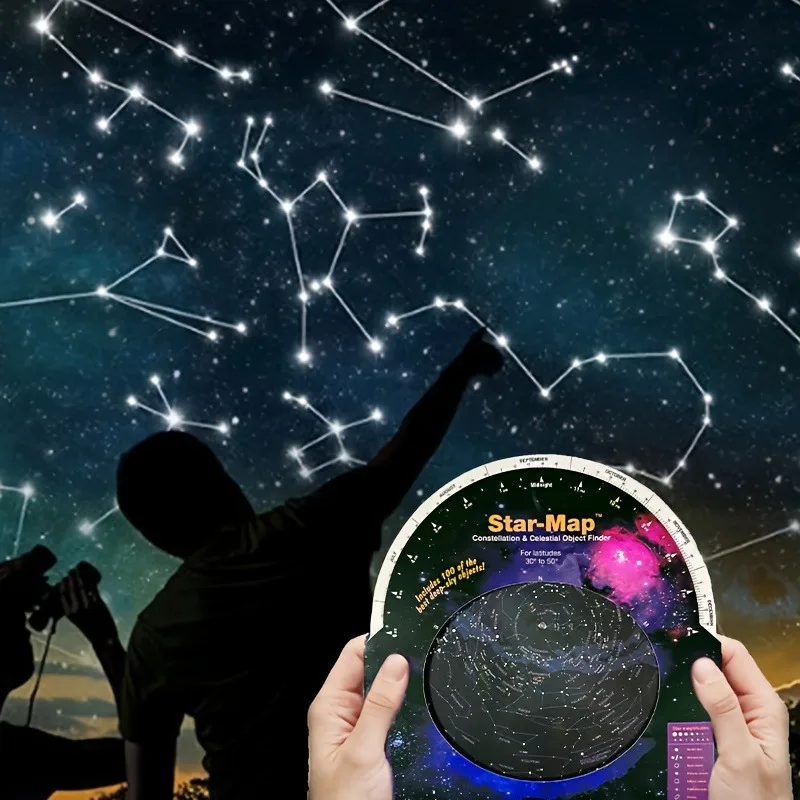 HD Rotating Constellation Night Sky Exploration Beginner's Star Watching Guide Activity Star Map
