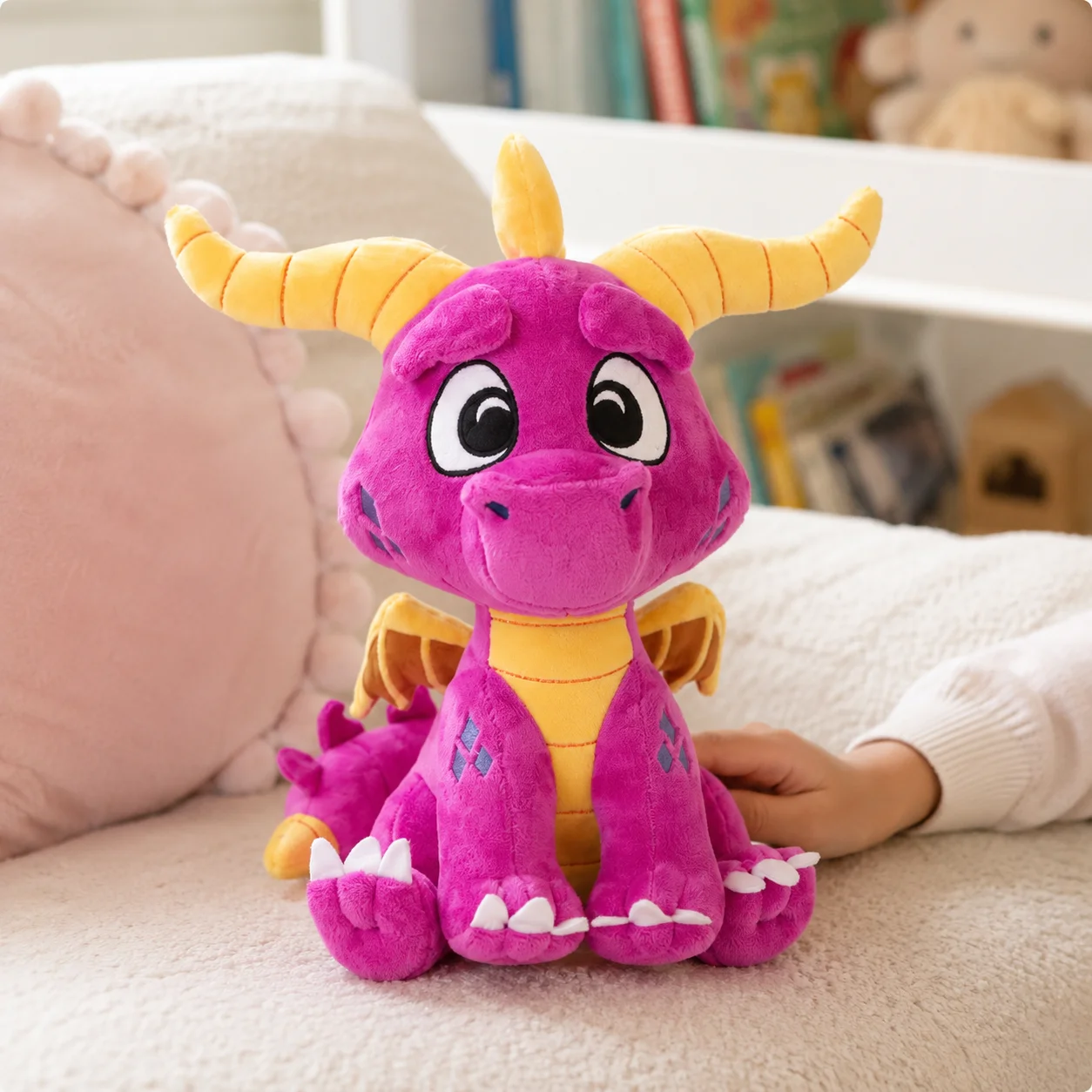 Peluche de Spyro the Dragon, Dragón Morado Clásico, Peluche de Juguete, Muñeco Coleccionable Suave, Regalo para Niños