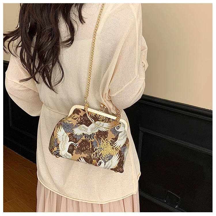 Silk Embroidery Crossbody Bag Patchwork National Style 2025 Hot Sale Bags for Women Hasp Simple Fashion Women's Handbags