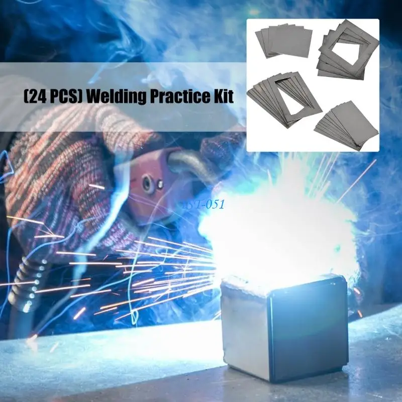 

E15A 24Pcs Welding Practice Plates Multiple Techniques Home Workshop Welding Coupons