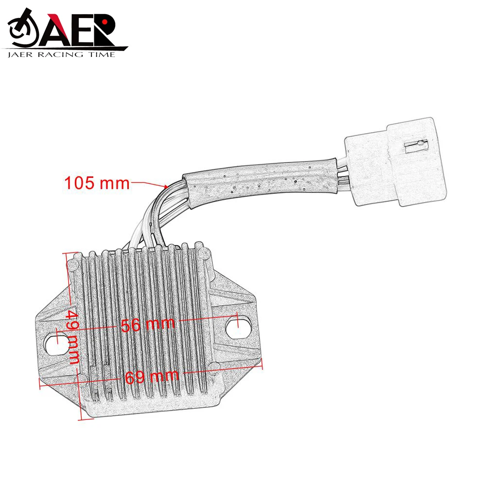 33G-81960-60 Regulator Rectifier for Yamaha XT350 XT350MC LC KC JC HC GC FC EC DC BC BW350 DT125E DT125RE XT250L XT350N - view 6