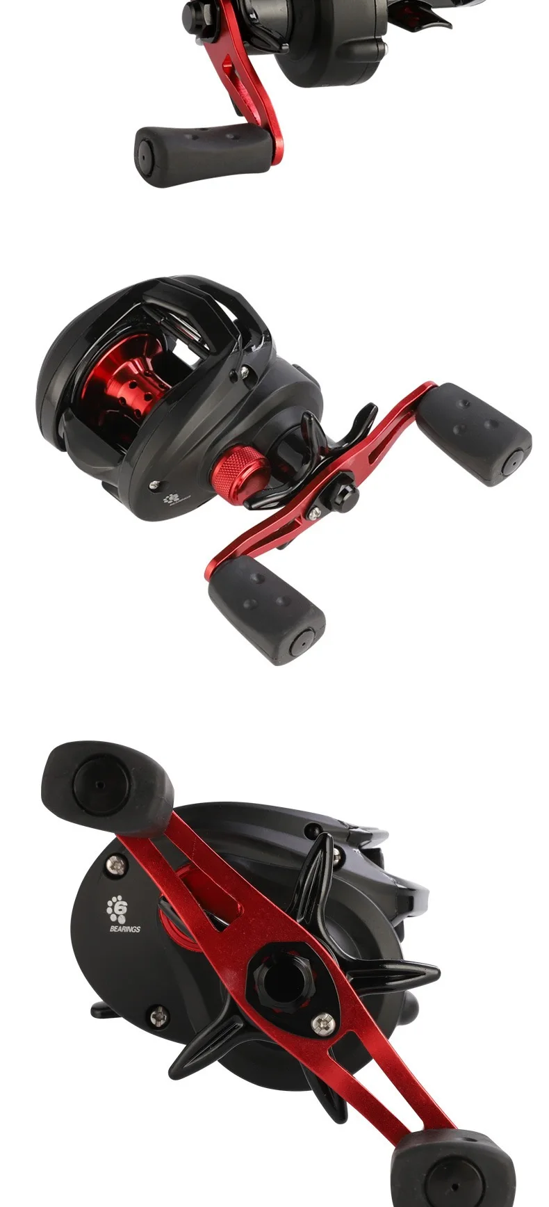 Abu Garcia BLACK MAX3 Low-Profile-Baitcast-Waterdrop-Rad, Vollmetall-Spule, Weitwurf-Anti-Explosions-Schnur, Sub-Fishing-Rad – Detail 4
