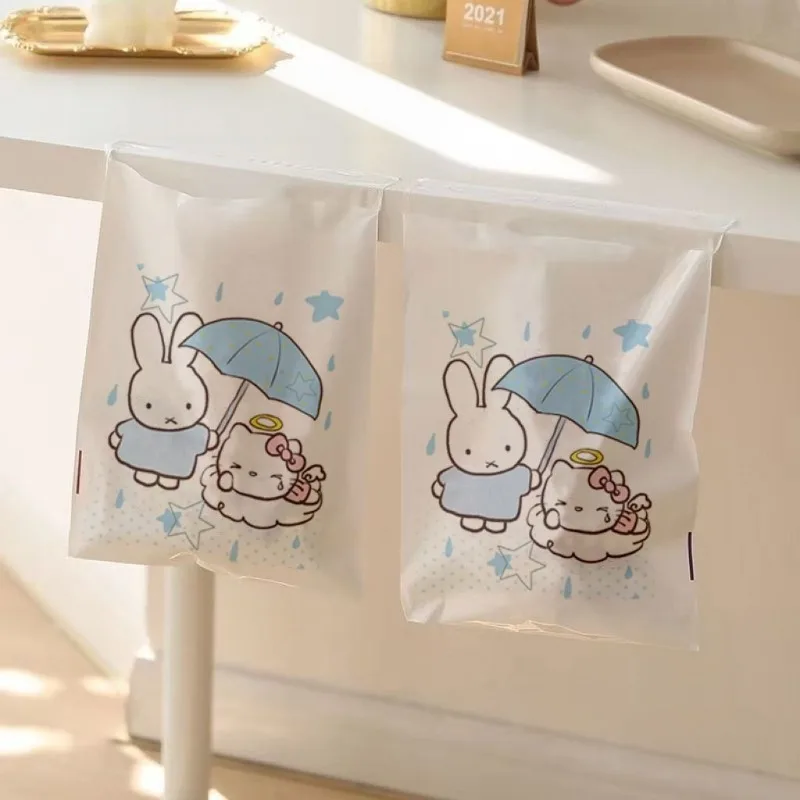 Kawaii Miffy Garbage Bag 20*30cm Umbrella Shaped Miffy Rabbit Cartoon Student Dormitory Desktop Car Desk Storage Bag