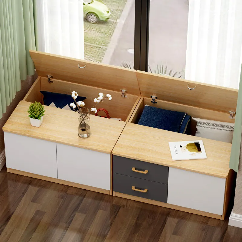 Bedroom bay window cabinet, locker, balcony cabinet, custom locker, multi-functional low cabinet, floor-to-ceiling window cabine