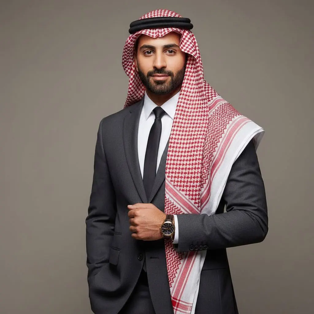 

Мужской арабский платок на Ближнем Востоке, Дубай, Саудовская Аравия, красный квадратный шарф с принтом, ОАЭ, клетчатый платок Keffiyeh