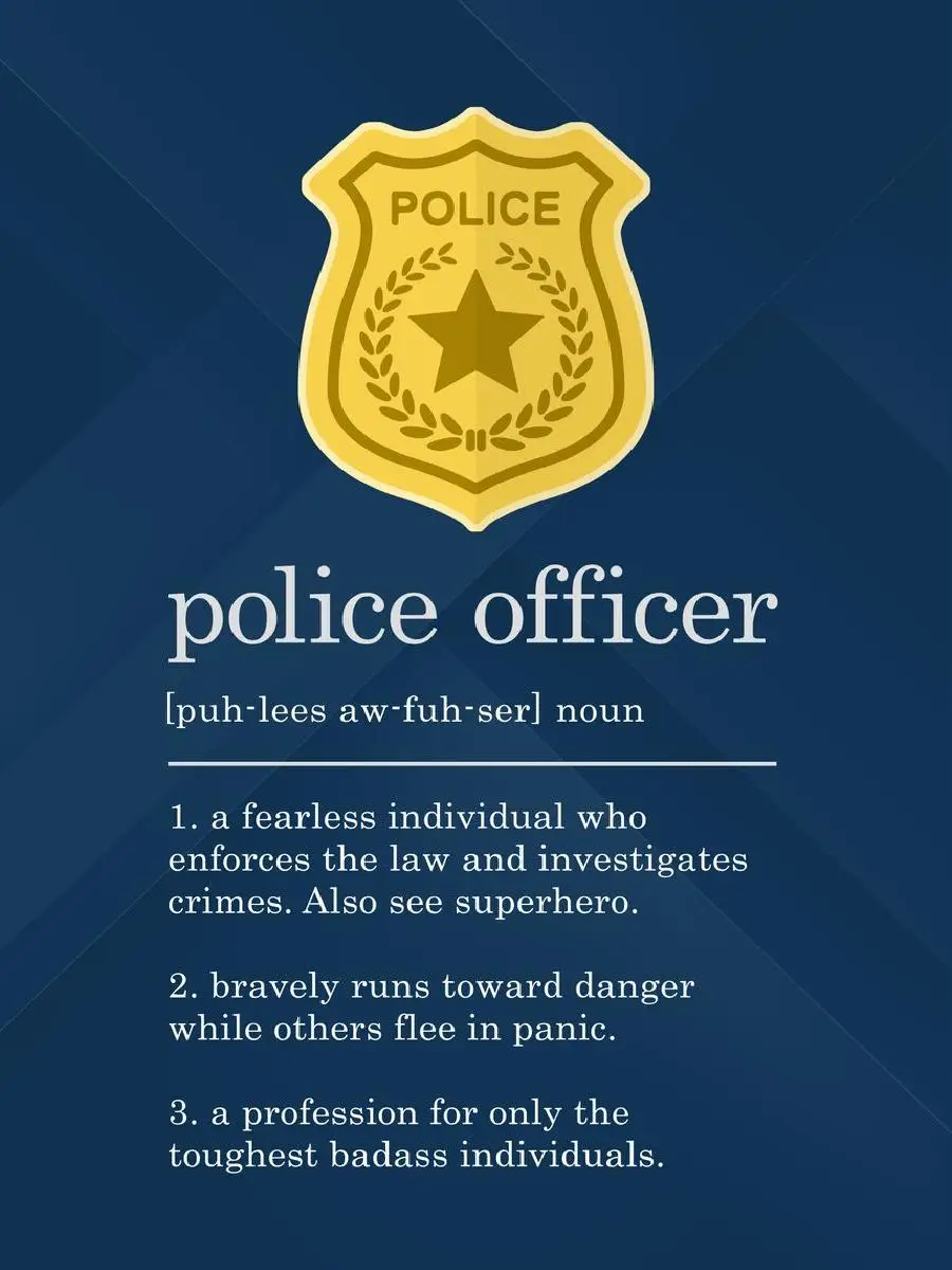 Funny Police Definition Poster  Humorous Culture Wall Art Print for Home Decor Perfect for Laughter  Joy