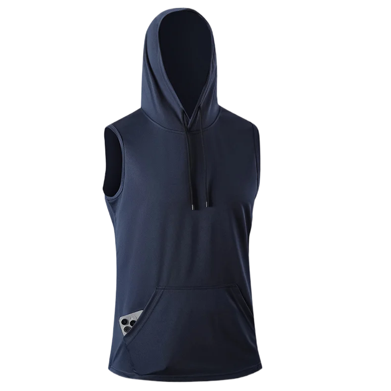 

2025 New Hooded Vest Sleeveless T-Shirt Sports Fitness Breathable Running Fitness Vest Quick Drying Lightweight zipper tops