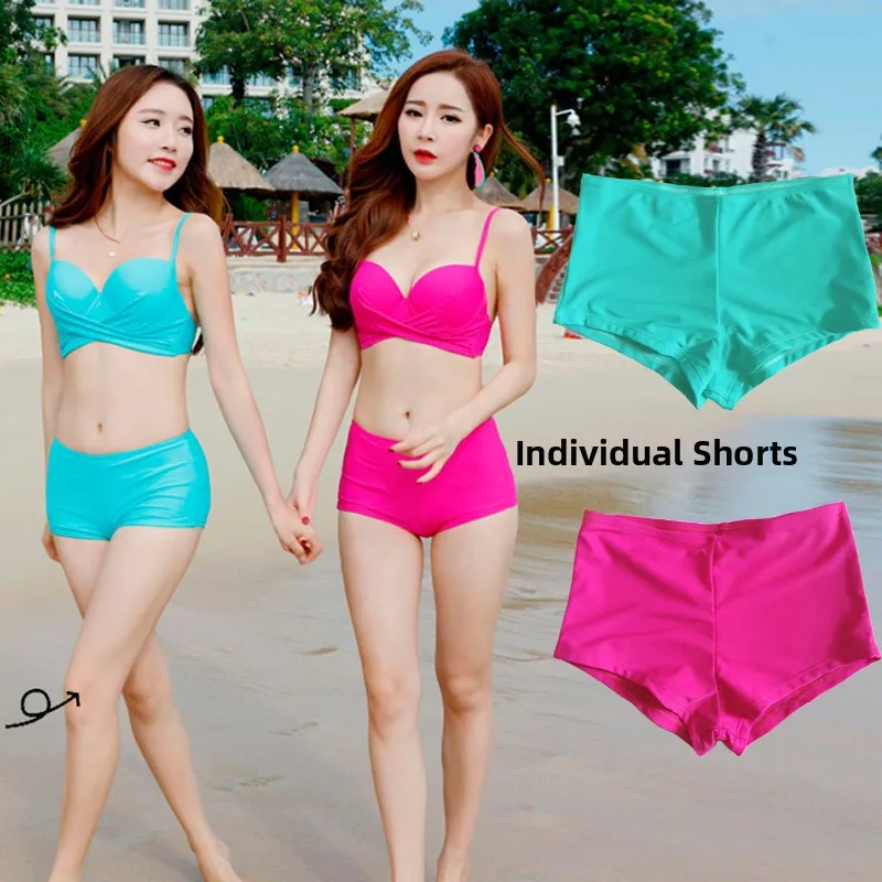 

Women's Separate Brief Swimsuit orts Floral Print Base Layer Bikini Bot in Bla Pink Orange Yellow Lake een And Wine Red