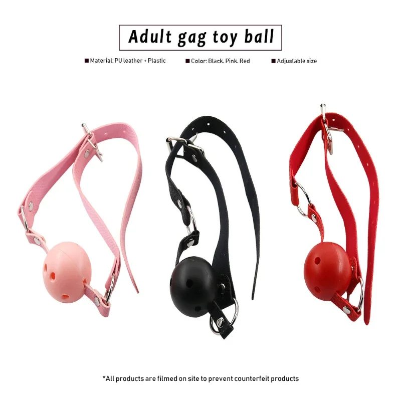 Sex Soft Silicone Mouth Ball BDSM PU Leather Bondage Open Mouth Gag Ball Adult Erotic Slave Sex Toy for Couples Gag toys