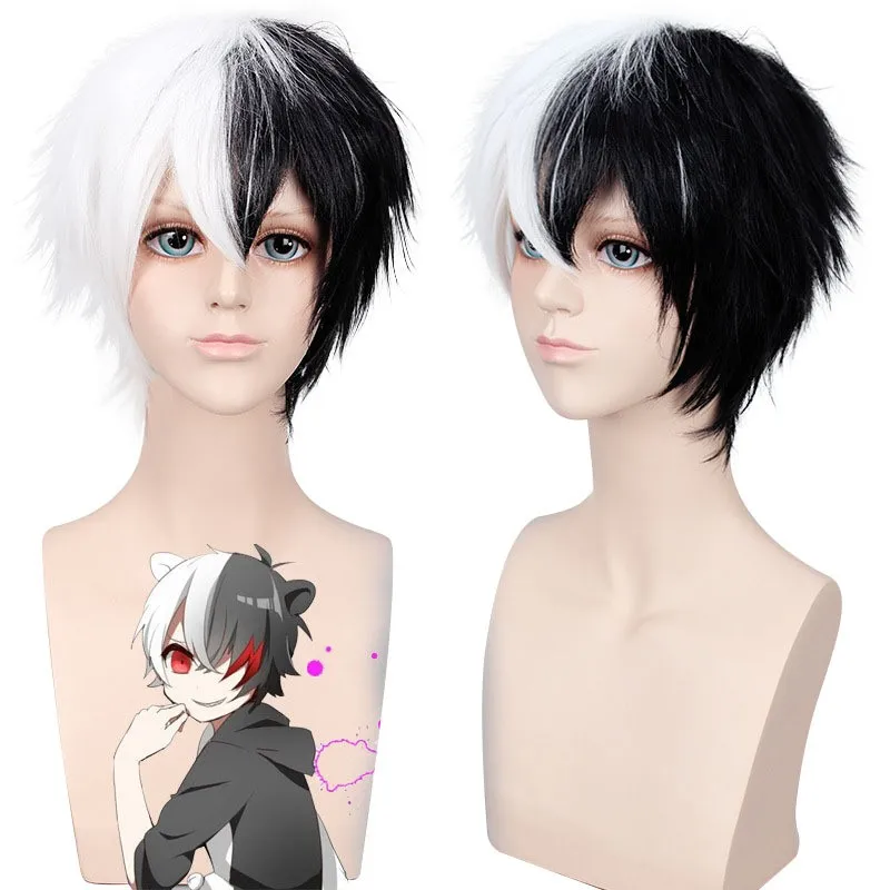 

Two-Tone Gradient Spiky Monokuma-Inspired Anime Wig Danganronpa Cosplay Wig