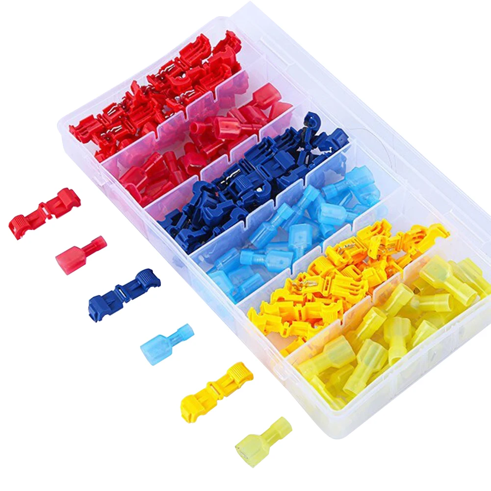 

No Soldering Required Quick Splice Connectors Cable Connectors Kit Color-coded For Easy Identification Plastic + Metal
