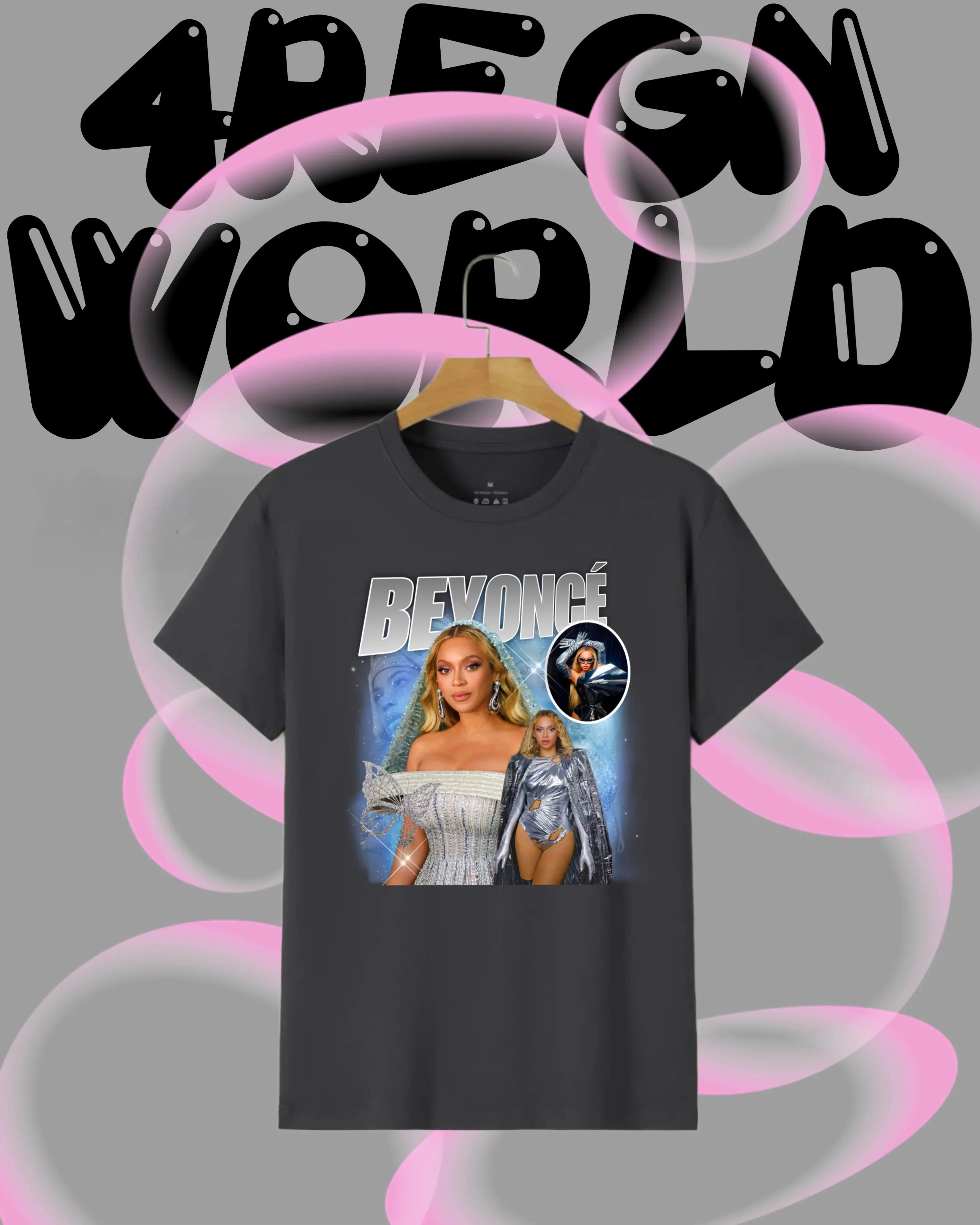 2025-26 جنوب أفريقيا الصيف المحملة بيونسيه الجرافيك 100% القطن الخالص المطبوعة مغني الراب الهيب هوب الاتجاه تي شيرت للجنسين الرجال عادية Y2k #3