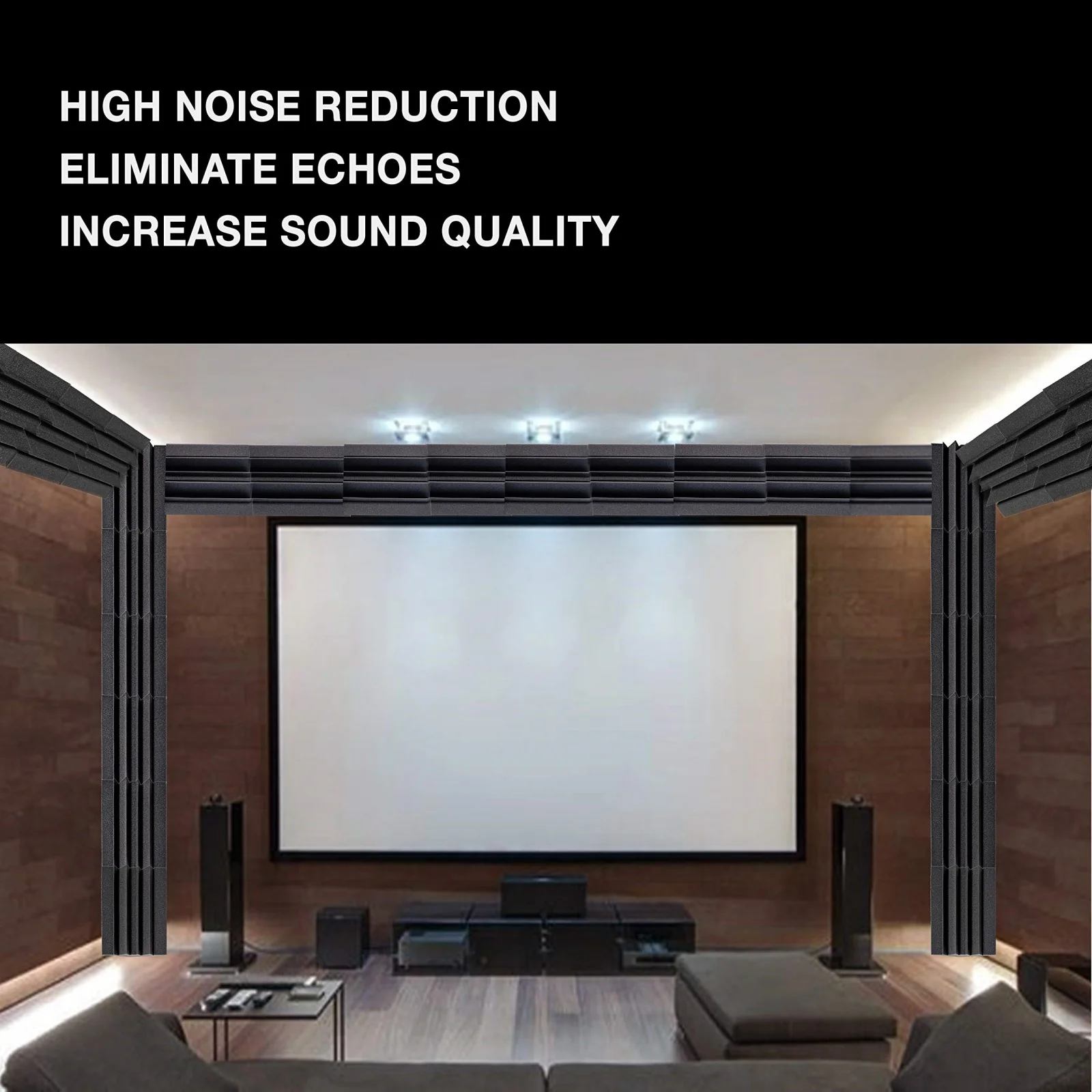 4/8 corner bass traps acoustic foam 20 × 20 × 30cm for indoor low-frequency noise reduction corner sound insulation materials