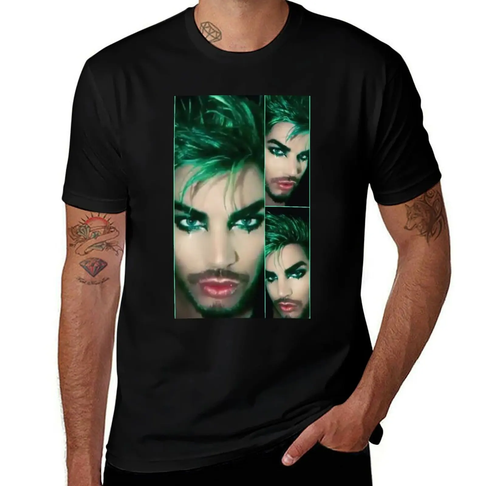Gorgeous in green Adam Lambert T-Shirt Casual Soft Cotton Short Sleeve Tee T-Shirt