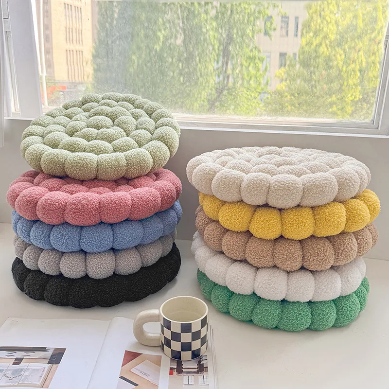 42cm Cookie Shaped Cushion Household Handmade Bay Window Mat Futon Tatami Seat Cushion Sofa Office Backrest Bed Cushion