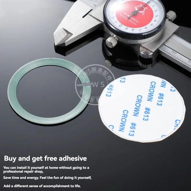 MDV-106 Scale Circle for Casio MDV106 MDV-107 Swordfish Series DIY Watch Ceramic Circle 12 o\'clock Luminous Bead Bezel Ring