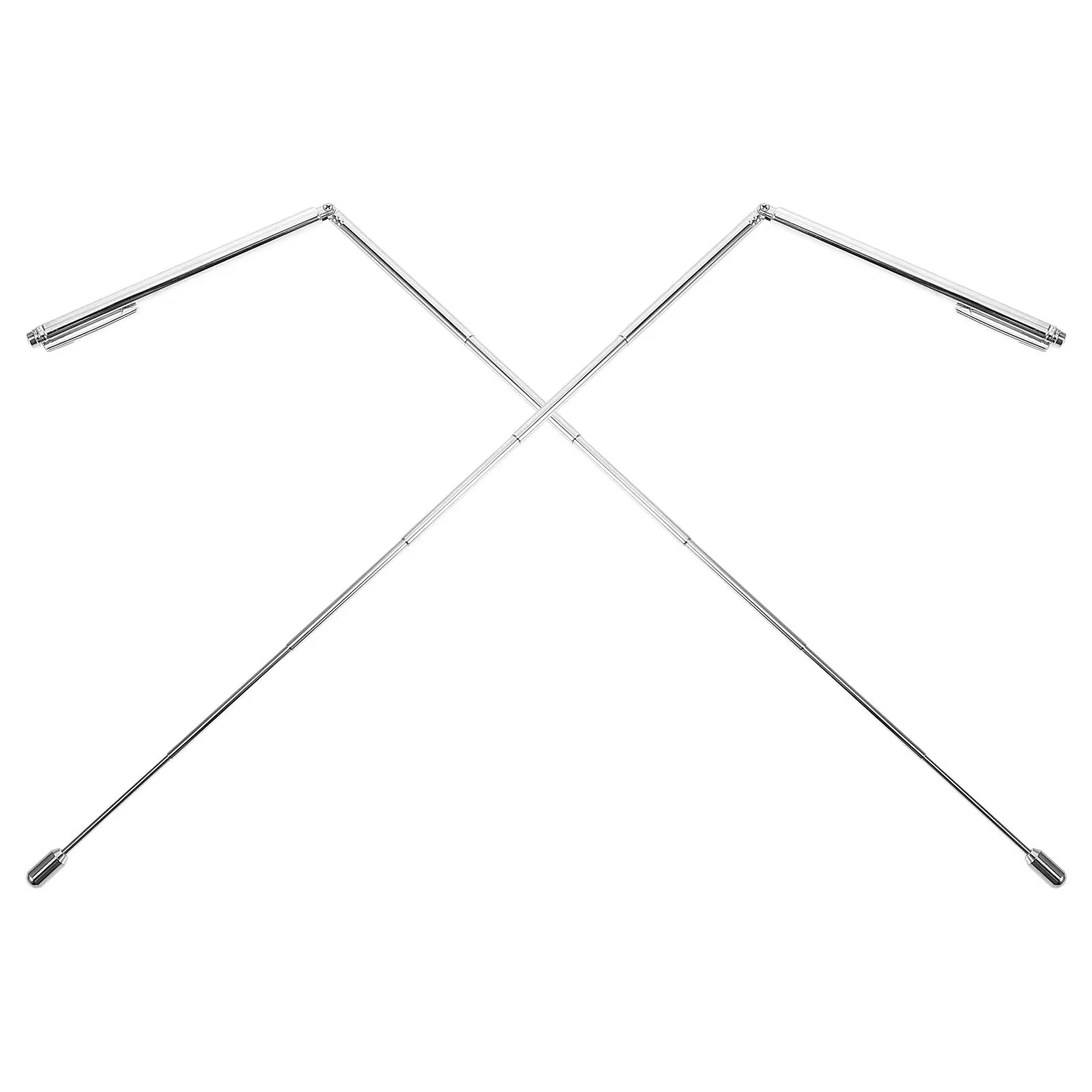 2Pcs Stainless Steel Dowsing Rods Sensitive Water Finding Tool for Spirit Detection Treasure Hunting Equipment
