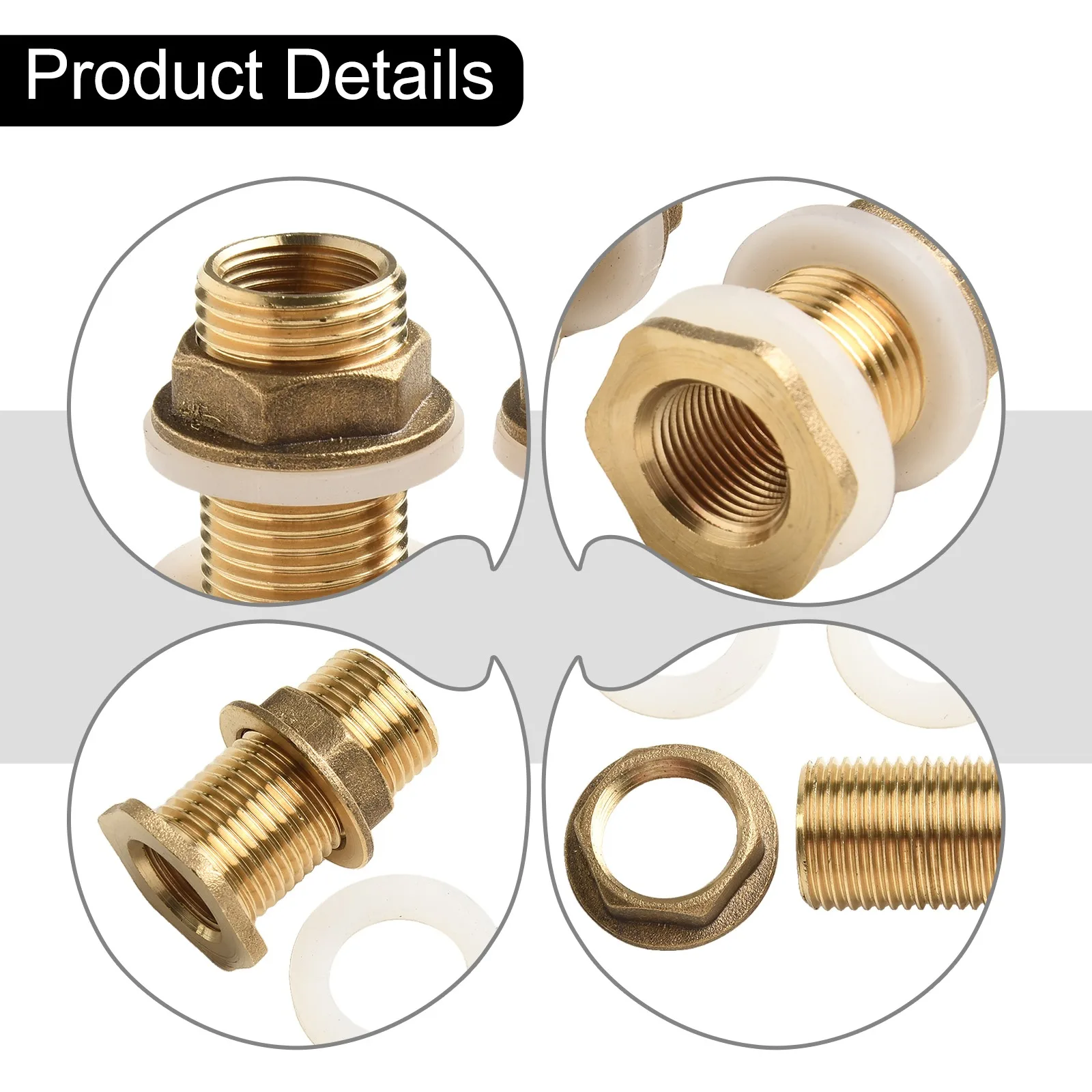 For Water For Tank Hex Reducing Adapters Brass Construction Leak for proof Connection Compatible with Various Plumbing Systems