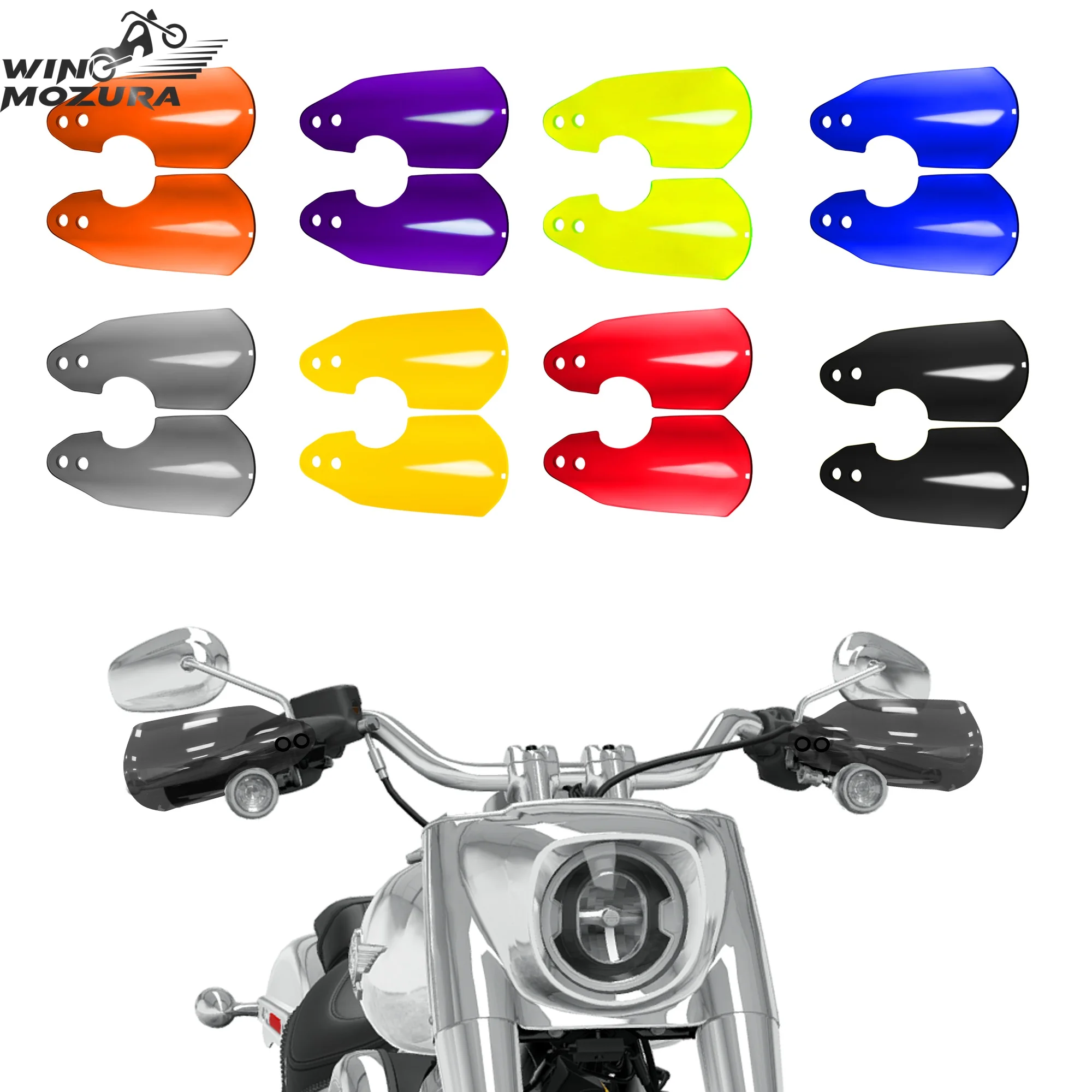 

Motorcycle Handlebar Handguards Hand Shield Protector For Harley Softail Fat Bob 2018-23 Low Rider S 2020-23 Sport Glide FLSB